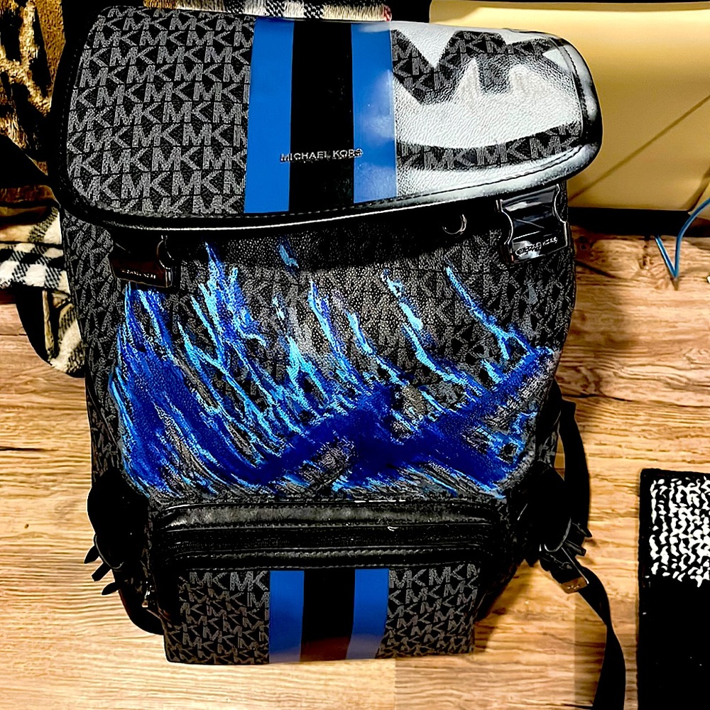 NWOT Michael Kors, men’s cooper rucksack rare edition “Fire & ice” collection